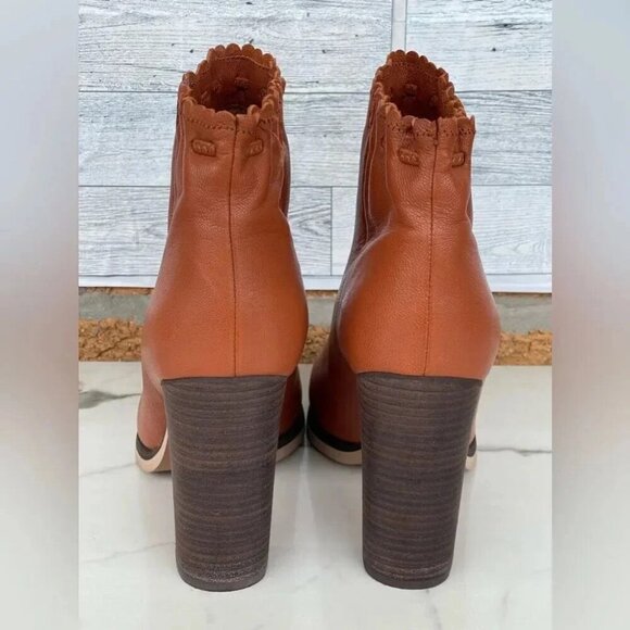 See By Chloe chestnut Leather Ankle Length Boots Size 40/9.5 - Picture 4 of 12